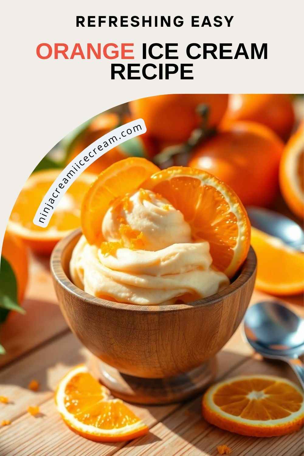Easy Orange Ice Cream: No Machine Needed for Bright Citrus